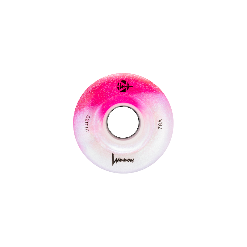 LUMINOUS - LED QUAD WHEEL - 62mm/78A - PACK OF 4 Cotton Candy 62x34mm 78A