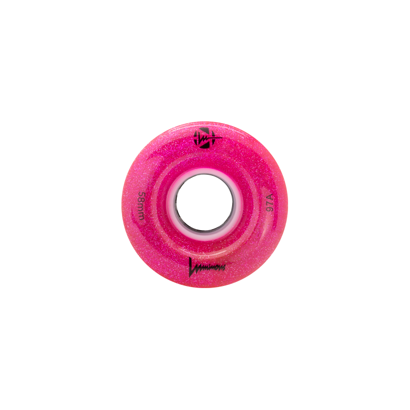 LUMINOUS - LED QUAD WHEEL - 58mm/97A - PACK OF 4 58x32mm Glitter Pink 97A