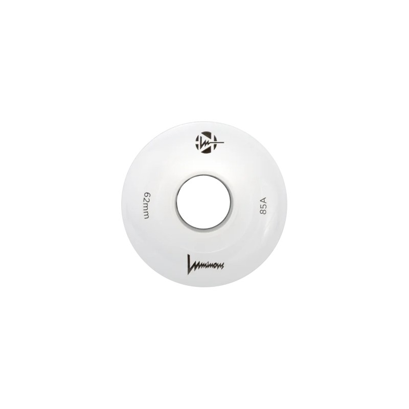 LUMINOUS - LED QUAD WHEELS x 4 - 62mm/85A - PROMO 25% White 62x34mm