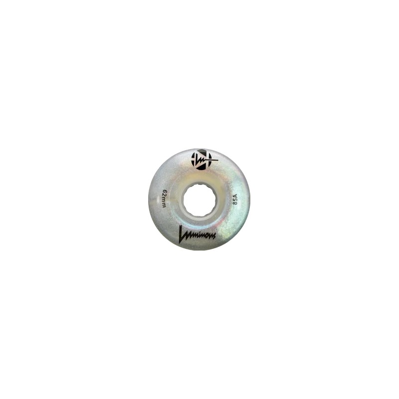 LUMINOUS - LED QUAD WHEELS x 4 - 62mm/85A - PROMO 25% White 62x34mm