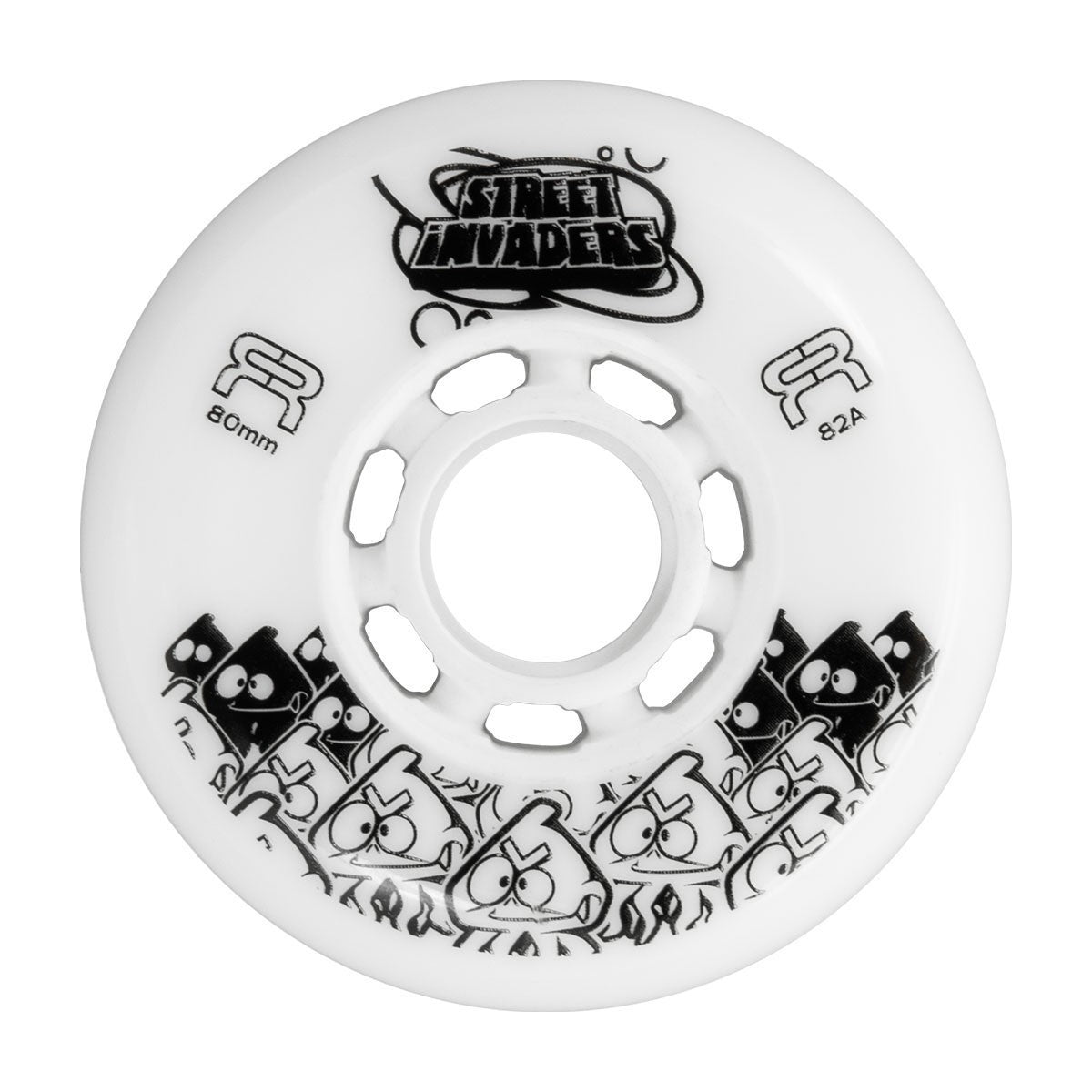 FR - STREET INVADERS WHEEL 80/82A - WHITE - WHITE White 80mm