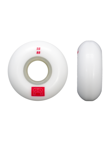 FR - THE REC STREET WHEELS - 88A - PACK OF 4 White