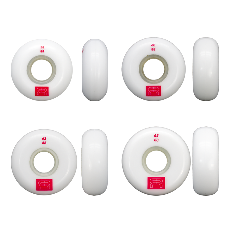 FR - THE REC STREET WHEELS - 88A - PACK OF 4 White