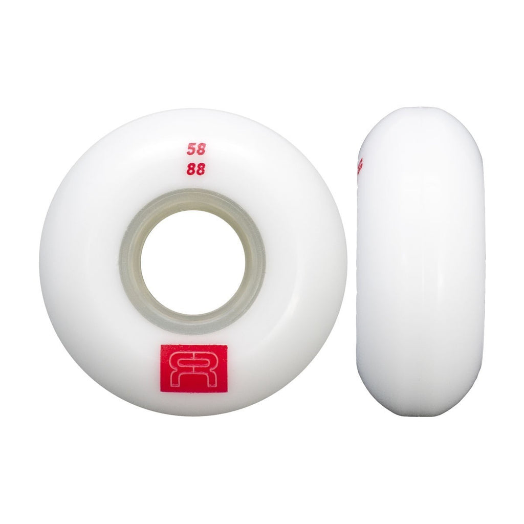 FR - THE REC STREET WHEELS - 88A - PACK OF 4 White