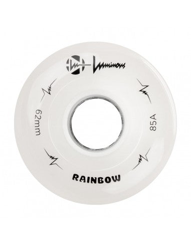 LUMINOUS - LED QUAD WHEELS - 62mm/85A - SIXIES (6LED) RAINBOW - WHITE - x4 Sixies (6 LED) Rainbow