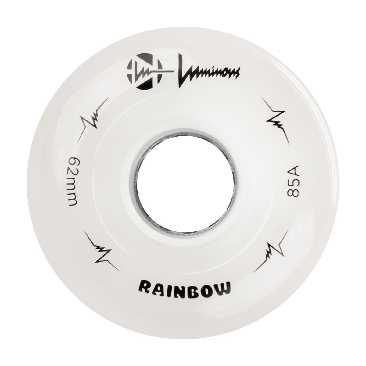 LUMINOUS - LED QUAD WHEELS - 62mm/85A - SIXIES (6LED) RAINBOW - WHITE - x4 Sixies (6 LED) Rainbow